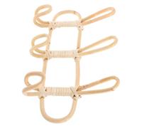 DECHOUS Porta Asciugamani da Parete in Rattan Naturale Gancio Appendiabiti Leggero e Versatile per Bagno e Camera Organizer Salvaspazio con Ganci Decorazione Rustica per Casa e Balcone