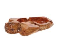 DECHOUS Posacenere in Legno Creativo Portacenere Per La Casa Stile Cinese Grande 23-28 Cm Resistente e Pratico Per Uso Domestico, Ufficio e Bar, Design Vintage Irregolare