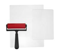 DECHOUS Rullo per Stampa in Gel Pennello Rullo Manuale per Inchiostro Accessori per Progetti di Stampa Strumenti per Artistica Piastra in Gel per Journaling Piastra per Forniture