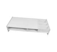 DECHOUS Scaffale Multifunzionale Scrivania Rialzo Monitor Da Tavolo Alzata Display Ripiano Per Computer Portatile Plastica Bianca
