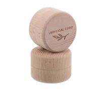 DECHOUS Scatola in Legno Inciso per Ricordi Primi Denti e Primi Chioma 2 Pezzi, Elegante Custodia Beige per Conservare Memoria Infanzia, Regalo per Shower