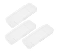 DECHOUS Scatola Portacoltelli Trasparente in Plastica Resistente Set da 3 Pezzi per Custodia da Viaggio Rasoi Manuali e Accessori Cura Personale per Uomo e Hotel