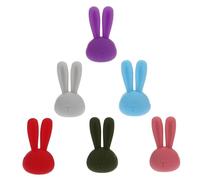 DECHOUS Segna Bicchieri a Forma di Coniglio in Silicone Riutilizzabili e Lucidati, 6 Pezzi per Feste, Marcatori Decorativi per Calici da Vino e Flute