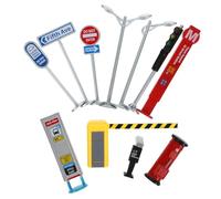 DECHOUS Segnali Stradali Giocattolo Miniatura per Modelli Traffico Realistici e Sicuri Gioco Educativo Regole Stradali per Asilo e Scuola Decorazioni Tema Trasporti Superficie Liscia