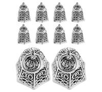 DECHOUS Set 10 Ciondoli Vintage a Forma di Campana in Metallo Parole Ispiratrici Pendenti per Braccialetti e Collane Fai da Te Decorazioni Retrò per Gioielli Artigianali e Accessori