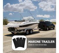 DECHOUS Set 10 Pezzi Cuscinetti Scorrevoli per Rimorchio Barca 3"X10" Impermeabili Antiscivolo Doppio Strato per Stabilità e Protezione Rimorchio Barche Uso Nautico