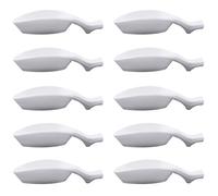 DECHOUS Set 10 Pezzi Portapenne in Plastica Bianco Multiuso Vaschetta per Inchiostro e Supporto per Pennelli per Lettering e Calligrafia
