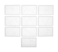 DECHOUS Set 10 Pezzi Strumento di Disegno Divisore Proporzionale del Rapporto Aureo Righello Acrilico per Artisti e Fotografi Visualizzatore di Composizioni Preciso e Portatile per