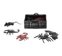 DECHOUS Set 22 Pezzi Giocattoli Orribili di Ragni, Serpenti, Ratti Realistici per Scherzi di Halloween, Decorazioni per Feste, Oggetti di Scena Leggeri ed Ecologici per Casa Stregata