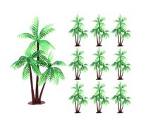 DECHOUS Set 25 Pezzi Alberi di Cocco Artificiali in Plastica Alberi di Simulazione Tropicali Miniatura per Decorazioni Fai da Te Paesaggi Acquari e Allestimenti a Tema Festa Spiaggia