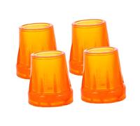 DECHOUS Set 4 Pezzi Coprimanico per Stampelle in Gomma Arancione Antiscivolo per Bastoni da Passeggio Protezione Piedini per Attività di Cammino su Strada Ghiaiata