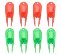 DECHOUS Set 8 Pezzi Forchette da Golf in Plastica per Riparazione Zolle e Segni di Pitch Accessorio Compatto per Manutenzione Green Strumento Portatile per Appassionati Golf