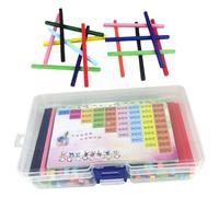 DECHOUS Set Bastoncini Aritmetici Colorati 75 CM Contenitore e Tabella Numerica Apparecchio Didattico per la Matematica Giocattolo Educativo per in Età Prescolare per Apprendimento del