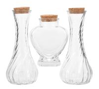 DECHOUS Set Cerimonia della Sabbia: 3 Bottiglie con Cuore da 75 ml | Una Bottiglia a Cuore da 75 ml E Due Bottiglie da 130 ml per Il Rito della Sabbia E Ricordi di Matrimonio