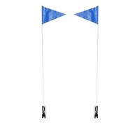 DECHOUS Set da 2 Bandiere di Sicurezza per Biciclette Asta Riflettente Regolabile 190cm, Bandiera Posteriore per Bici Resistente al Vento, Attacco Manubrio per Segnalazione Ciclismo