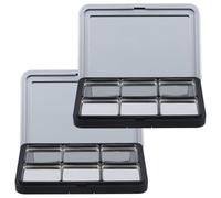 DECHOUS Set da 2 Palette Vuote Ricaricabili per Ombretti e Blush in Materiale As, Leggere per Trucco Occhi Fai da Te