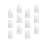 DECHOUS Set di 12 Sacchetti Cosmetici da Viaggio Riutilizzabili e Leggeri, Realizzati in Plastica Bianca Semi-trasparente, come Decorazioni Scuola per Contenitori Trucchi Portatili
