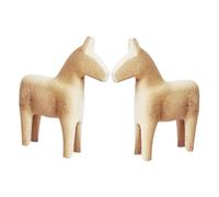 DECHOUS Set di Statuette di in Legno Statuette Artigianali in Mosaico Stile Vintage Statuette di Animali Non Verniciate Decorazioni per La Casa