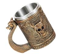 DECHOUS Tazza in Corno Bere Una Tazza Boccale Tazza Per Bevande Portatile Tazza Di Birra Boccale Elegante Bicchiere Di Birra Arredamento Tavola Vichingo Tazza Di Caffè Resina Multiuso