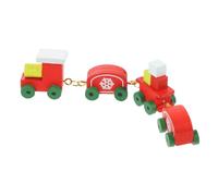 DECHOUS trenino decorazione natalizia Decorazioni natalizie miniature di case delle bambole arredamento piccolo lovable christmas train treno di legno treno della casa delle bambole rosso