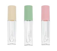 DECHOUS Tubi per Lucidalabbra Vuoti 3 Pezzi 3.5ml Trasparenti Tappo Anti-perdita Flaconi Cosmetici Ricaricabili per Uso Fai da Te e Campioni Trucco Labbra Portatili Colore Colore Casuale