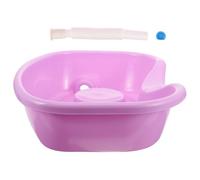 DECHOUS Vasca per Lavaggio Chioma per Anziani e Malati in Plastica Porpora Design Ergonomico e Posizione Comoda per Collo, per Uso a Letto e Assistenza Domiciliare