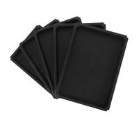 DECHOUS Vassoio Sottovaso Rettangolare in Resina 5 Pezzi per Piante in Vaso e Bonsai, Piatto Raccoglitore D’Acqua Antigoccia per Giardino Interno ed Esterno, Base Protettiva per Radici