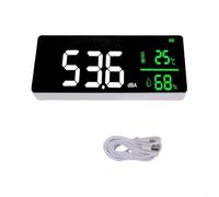 Decibel Meter a parete con display a LED per ufficio (A) | Gamma 30-130 dB, precisione ± 1,5 dBA; sensore ponderato A; letture stabili per controlli ambientali
