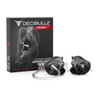 Decibullz Set di auricolari di sorveglianza bidirezionale di sicurezza modellati personalizzati, termoadattabili per radio a tubo acustico trasparente | Modello: +Isolation