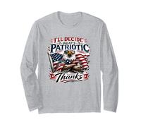 Deciderò Cosa è Patriottico Grazie Bald Eagle Maglia a Manica