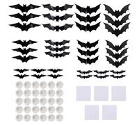 DECIFICATO di Halloween Molto Bats, 36 Pezzi Spoxy Halloween DECIRE Molti della MAGHIO LIGHIO 3D con LUCI, UPGRATO LED GROPO di BATTO Gruppo Mazza POLLI AFPLORE Molti