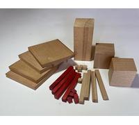 Decimentro cubico decomponibile. Set di legno per imparare matematica, unità, decine e centinaia