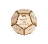 Decisionali - Strumento Da Gioco In Legno A 12 Facce, Per La Selezione Di Opzioni Multiple Con Incisione Naturale | Creative Per Viaggi, Appuntamenti, Dormitori