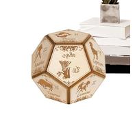 Decisionali - Strumento Da Gioco In Legno A 12 Facce, Per La Selezione Di Opzioni Multiple Con Incisione Naturale | Creative Per Viaggi, Appuntamenti, Dormitori