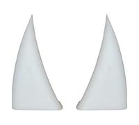 DECIVIZIONE AUTO HALLOWEEN - FANG VAMPIRE 2x set di automobili | Decorazione per paraurti a corni del diavolo bianco | Kit di zanne per auto di Halloween impermeabili per berlina di camion SUV | Acces