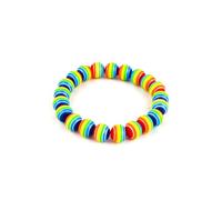 Decixde Braccialetto arcobaleno Pride Braccialetto intrecciato fatto a mano Braccialetto con perline arcobaleno per coppie gay lesbiche braccialetto dell'amicizia LGBTQ accessori per parata