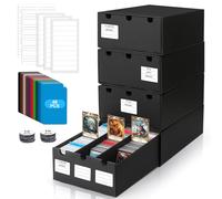 Deck Box per Carte Mtg,Scatola Carte Pokemon Collezionabili da 12000+ Porta Deck con 48 Divisori,Etichette e Nastro Adesivo,Contenitore Carte Pokemon per Carte TCG MTG YuGiOh