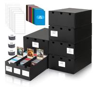 Deck Box per Carte Mtg,Scatola Carte Pokemon Collezionabili da 18000+ Porta Deck con 60 Divisori,Etichette e Nastro Adesivo,Contenitore Carte Pokemon per Carte TCG MTG YuGiOh