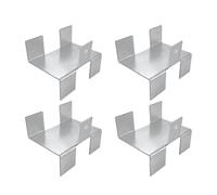 Deck Brackets - 1 No-Drill Metal Heavy Duty Fixer | 4-Piece Fence Panel Mount Bracket,for Wood Tile Pergola Porch Mailbox Gazebo Deck Outdoor Backyard Garden Patio