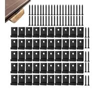 Deck Clips - 50 Piece Stainless Steel Composite Decking Fasteners With Self Tapping Screws Concealed Deck Clips Starter Fastening Kit For Outdoor Pathway Backyard