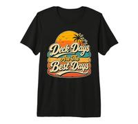 Deck Days Are The Days Funny Cruise Tramonto Maglietta Premium