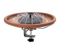Deck Mounted Bird Bath - Balcony Railing Birdbaths Unheated | Hanging Wild Birds Seed Feeder For Mix Seed Blends | Sunflower Heart Heavy Duty All Metal Anti-UV | Porch Railing Feeder Perfect F
