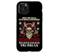 Deck natalizio vichingo The Halls With Skulls Warrior Xmas Custodia per iPhone 11 Pro