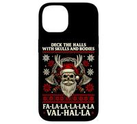 Deck natalizio vichingo The Halls With Skulls Warrior Xmas Custodia per iPhone 14