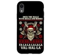 Deck natalizio vichingo The Halls With Skulls Warrior Xmas Custodia per iPhone XR