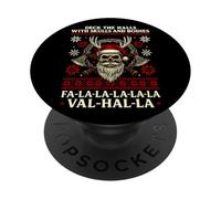 Deck natalizio vichingo The Halls With Skulls Warrior Xmas PopSockets PopGrip Adesivo
