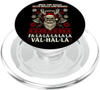 Deck natalizio vichingo The Halls With Skulls Warrior Xmas PopSockets PopGrip per MagSafe