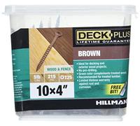 Deck Plus - Viti per legno, colore marrone, 4" x #10, 2,3 kg