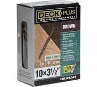 Deck Plus Viti per legno, viti esterne marroni, 3-1/2" x # 10, 0,5 kg