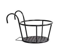 Deck Railing Plant Hanger - Iron Balcony Planter Stand Weather Resistant Metal Railing Planter Rack For Deck Patio Porch Window Sill Garden Terrace Indoor Outdoor